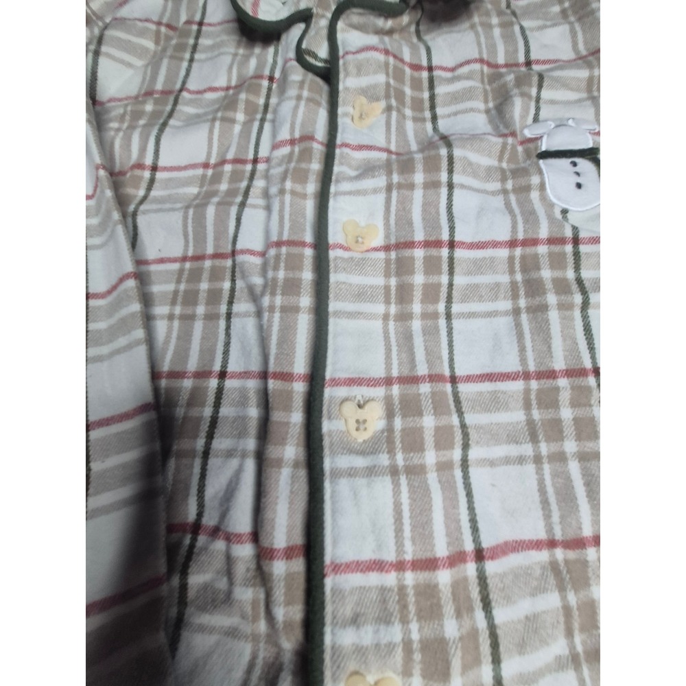 Disney Mickey Mouse Snowman Plaid Pajama Set Women's Long Sleeve top and bottoms - Picture 4 of 16
